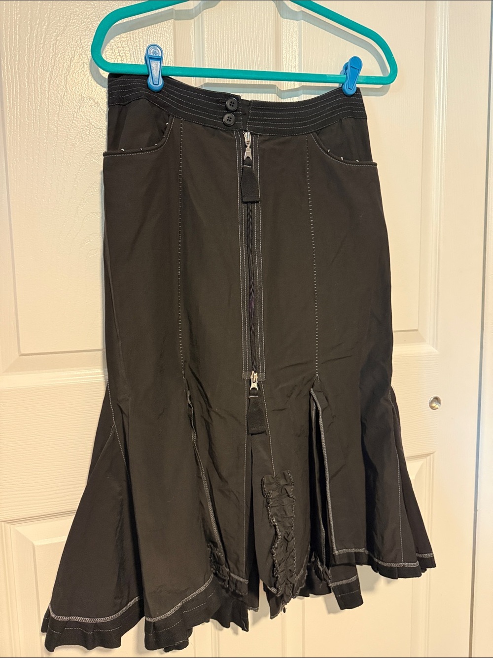 Pile Ou Face Skirt size T2 Black Goth Avant-Garde